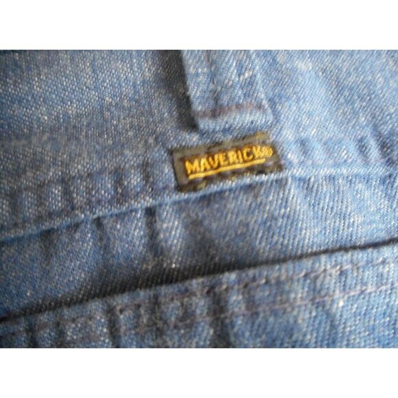 Vintage 1960s / 70s 30 x 30 button front denim jeans  Maverick Flared - Picture 4 of 6
